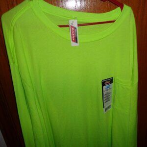 Mens Dickies Neon Yellow Long Sleeve Cool & Dry Work Shirt size 5XL